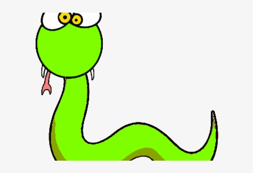 Smooth Green Snake Clipart Clipart Desert - Cartoon Snake, transparent png