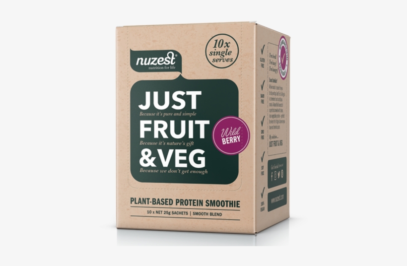 Just Fruit & Veg Protein Smoothie Mix - Vegetable, transparent png