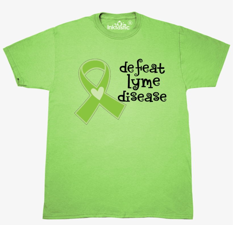 Defeat Lyme Disease Awareness T-shirt - Active Shirt, transparent png