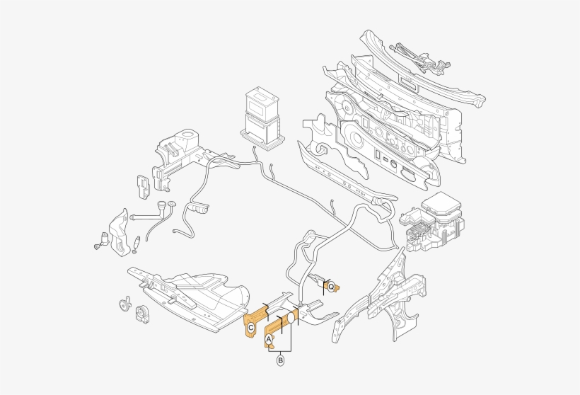 Genuine Renault Flitch Support - Drawing, transparent png