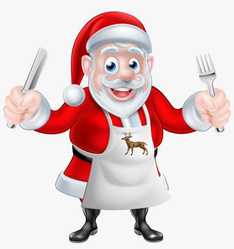 Santa Claus Chef Cooking Christmas - Santa Claus Chef Png, transparent png