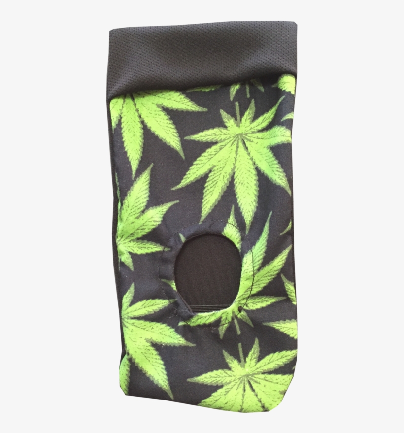 Light Green Cannabis Leaflets On A Black Background - Sock, transparent png