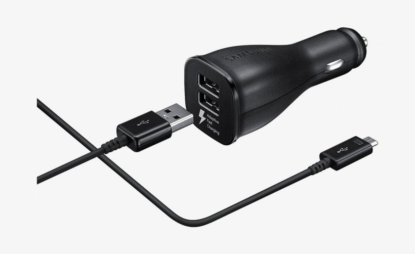 Samsung Ep-ln920bbegww Microusb Dual Fast Charger Black - Samsung Galaxy S8 Incarcator, transparent png