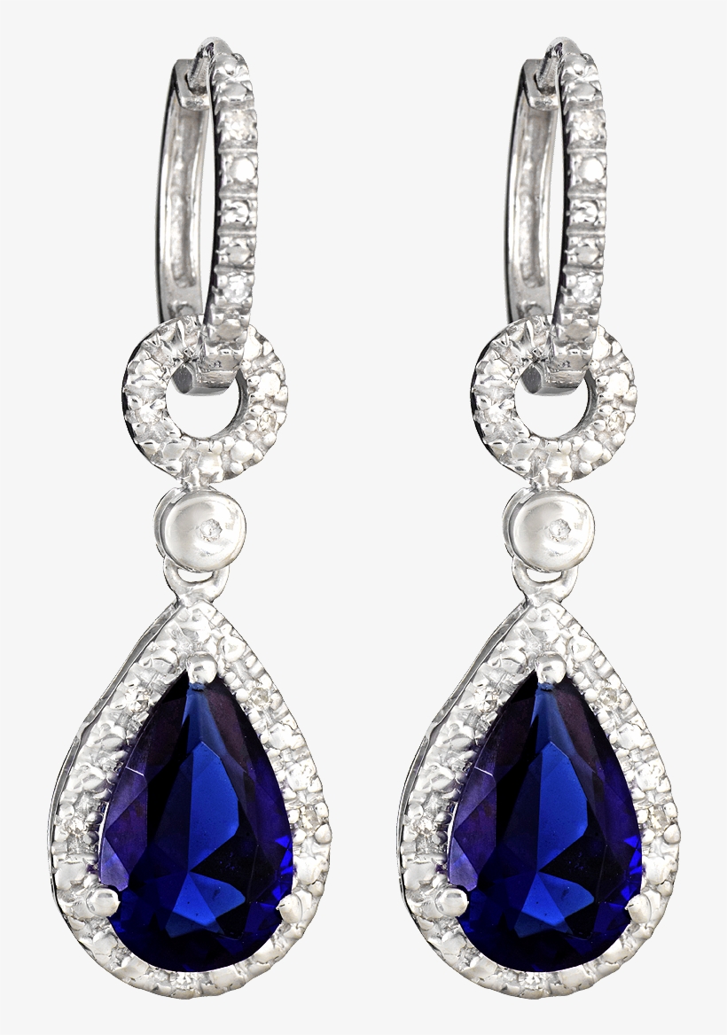 Blue Diamond Earrings Png Image - Earrings .png, transparent png