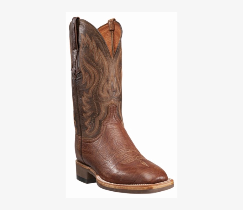 Men's Lucchese Miller Bison Cognac Pearwood Square, transparent png