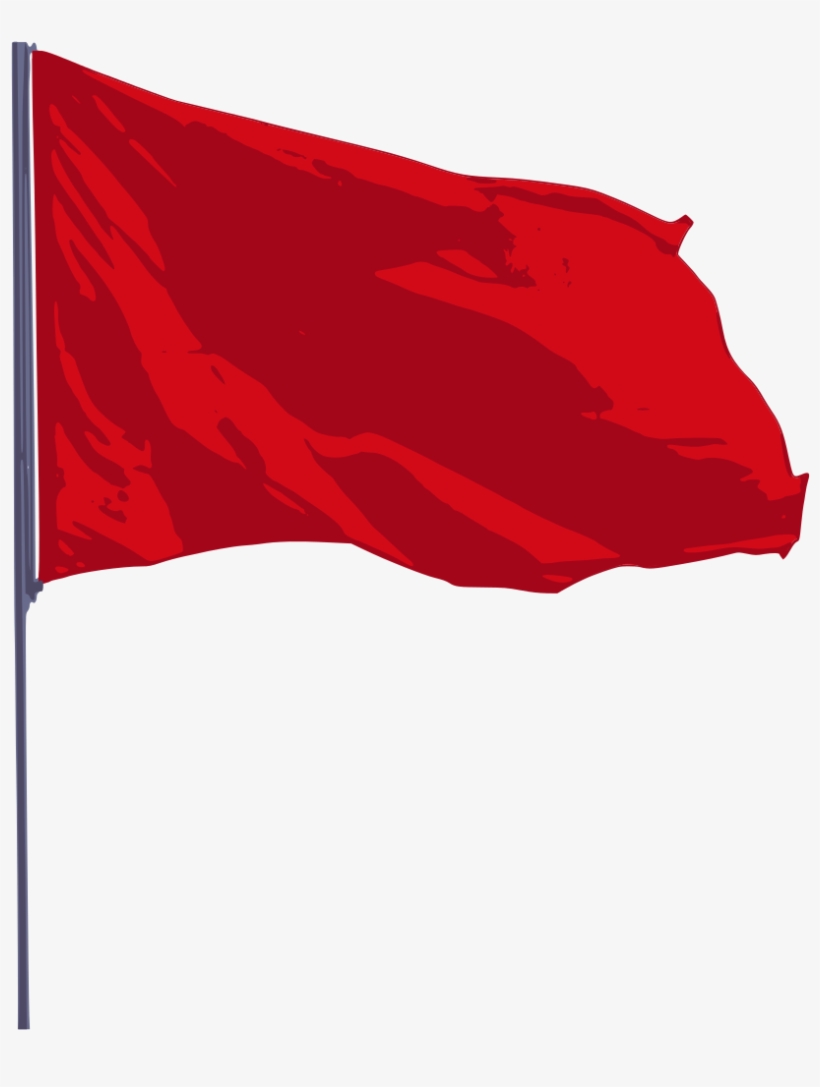 Flag Clip Art Free Black And White Free Clipart - Red Flag, transparent png