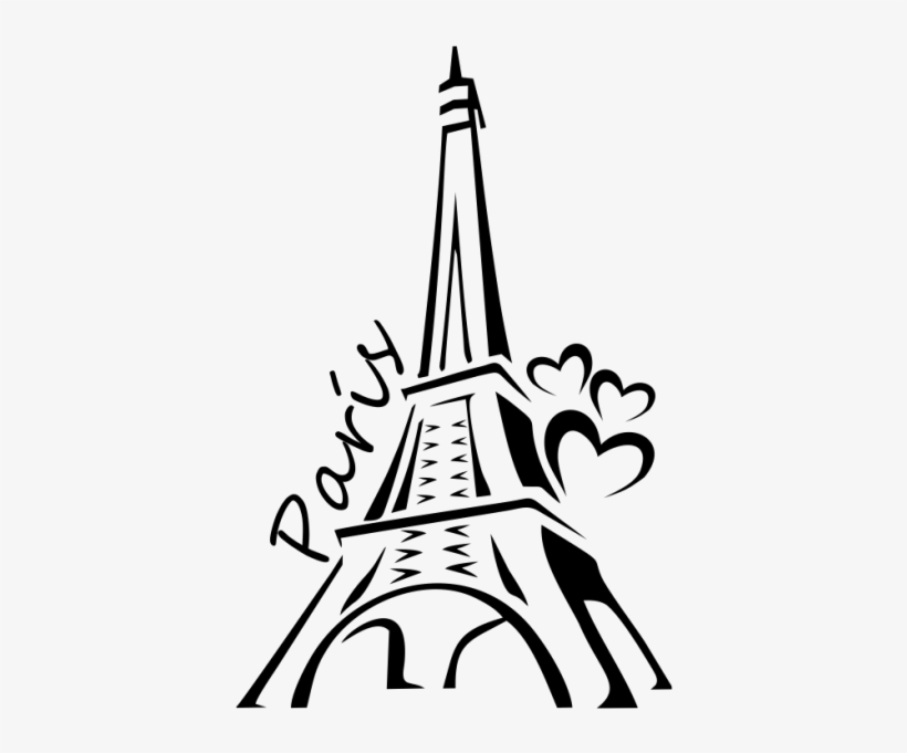 Silueta De Torre Eiffel - Torre De Paris Dibujo, transparent png