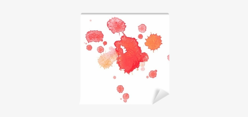 Abstract Watercolor Aquarelle Hand Drawn Red Drop Splatter - Mancha De Acuarela Roja, transparent png