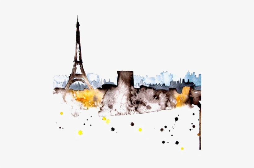 Abstract Watercolor Buildings, transparent png