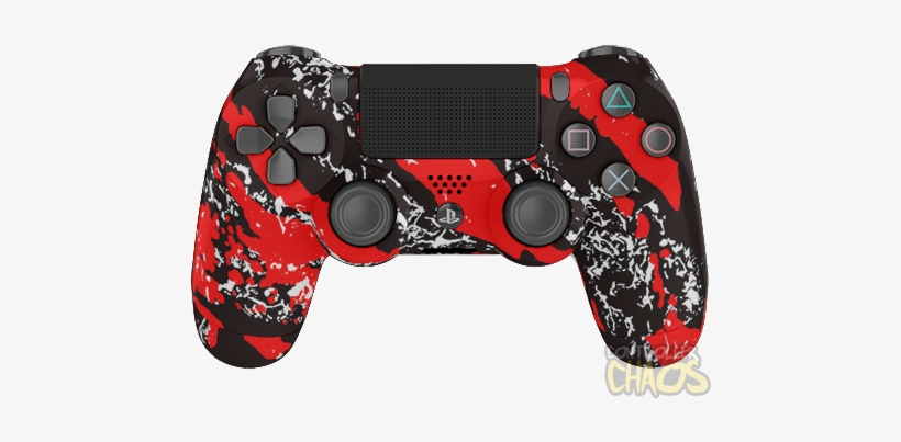 Authentic Sony Quality - Red Digital Camo Ps4 Controller, transparent png