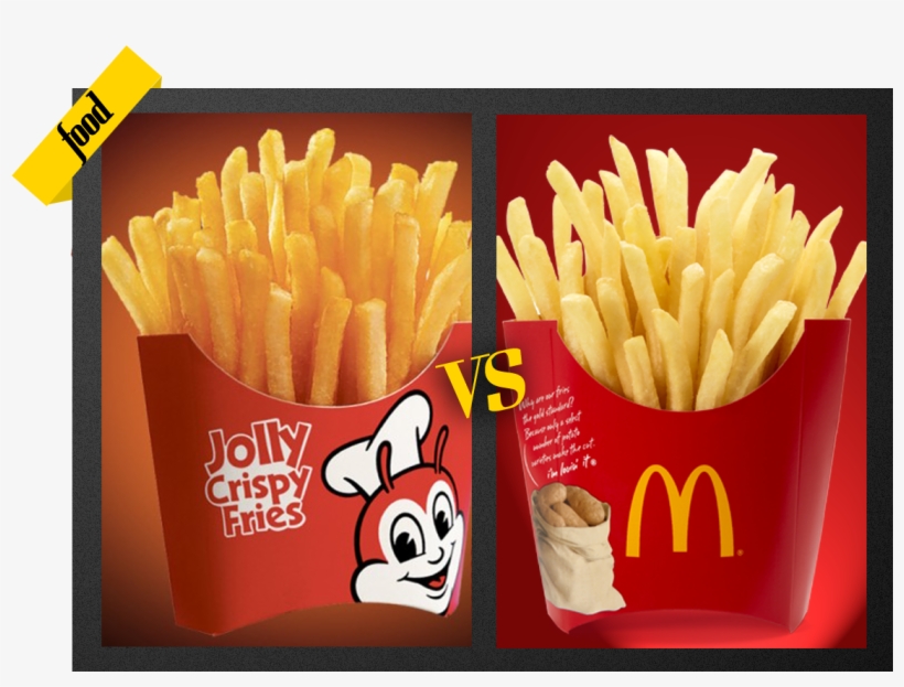 Download Transparent Mcdonald's Jollibee Fries Vs Mcdo Fries PNGkit