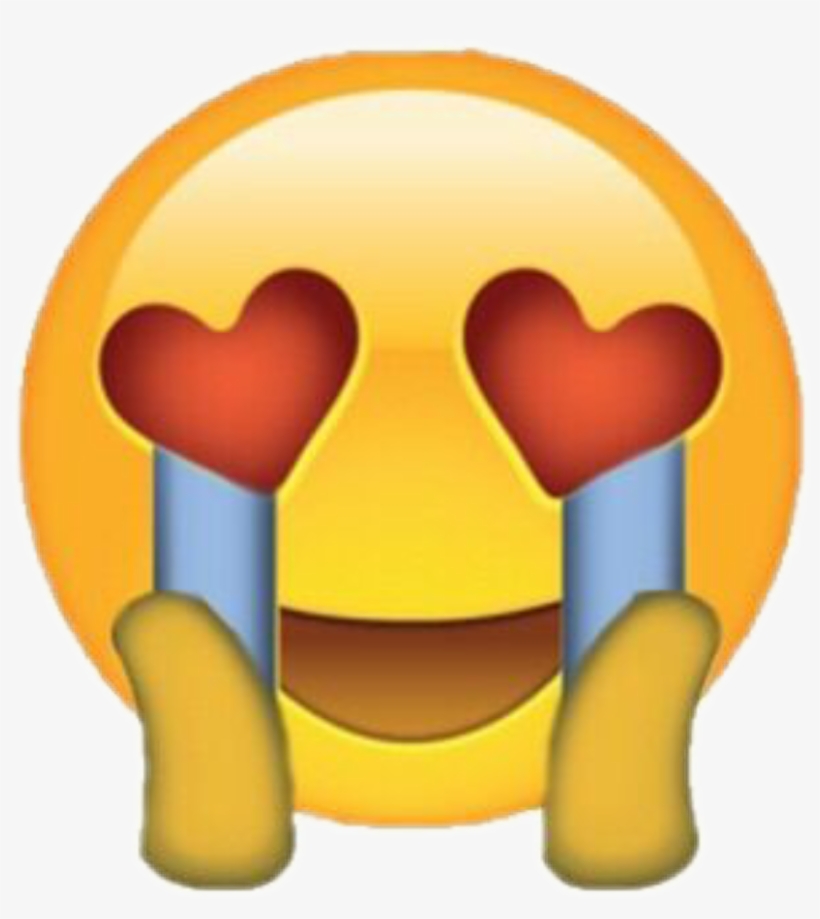Emoji Love Heart Crying Tears Omg Cute Heart Eyes Crying Emoji Png
