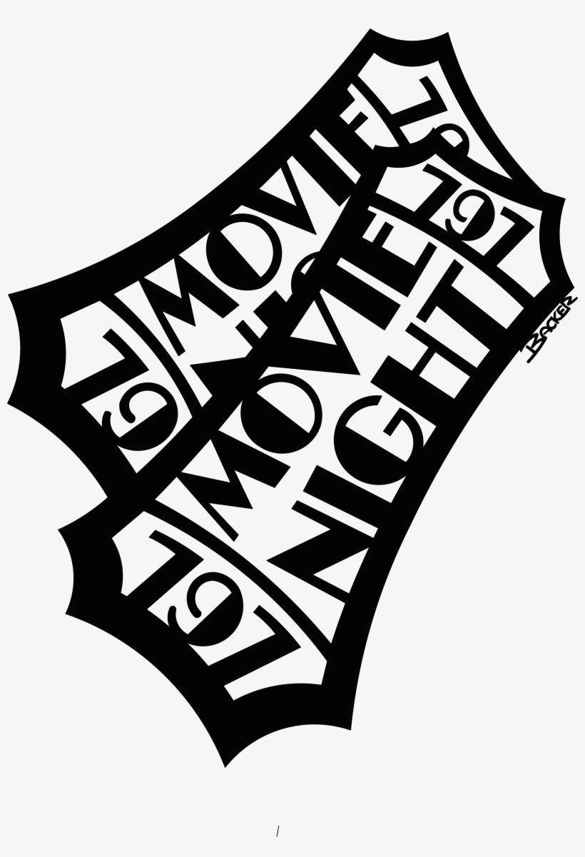Metal Movie Ticket Sculpture For Sale - Black And White Movie Night, transparent png