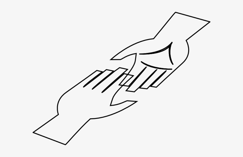 Helping Hand Clipart Black And White, transparent png