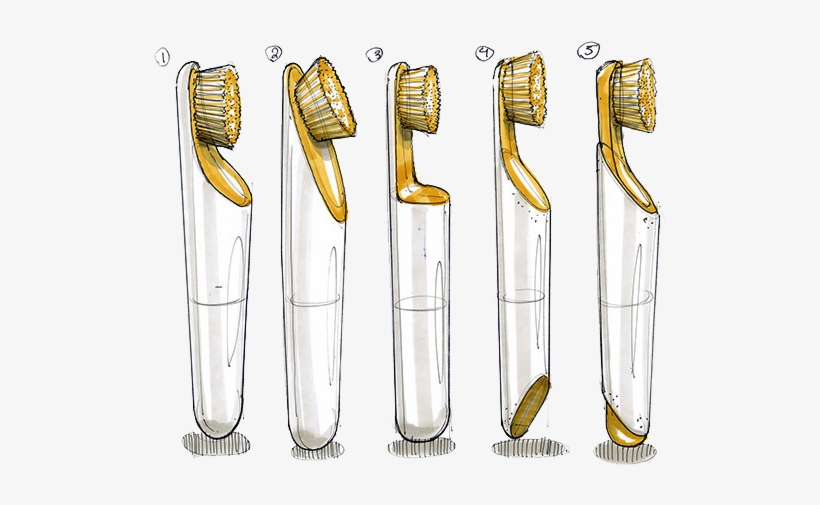 Electric Toothbrush Industrial Design Drawing Sketch - Glass Bottle Industrial Sketch, transparent png