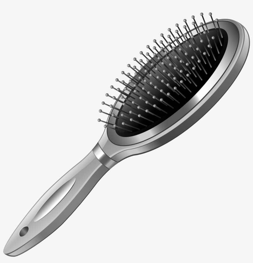 Comb And Brush Graphic Transparent Library - Hair Brush Clipart, transparent png