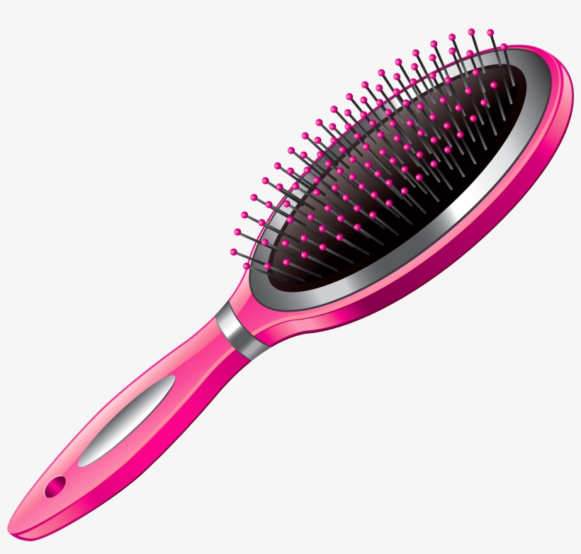 Pink Hairbrush Png Clipart Picture - Hairbrush Clipart, transparent png