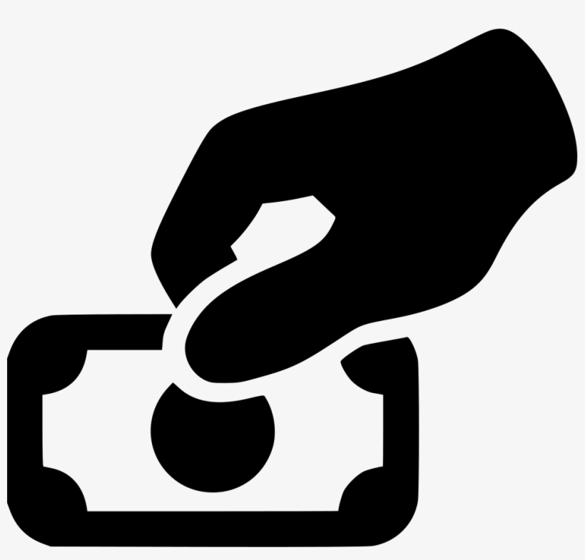 Hand Holding Bill - Icon, transparent png