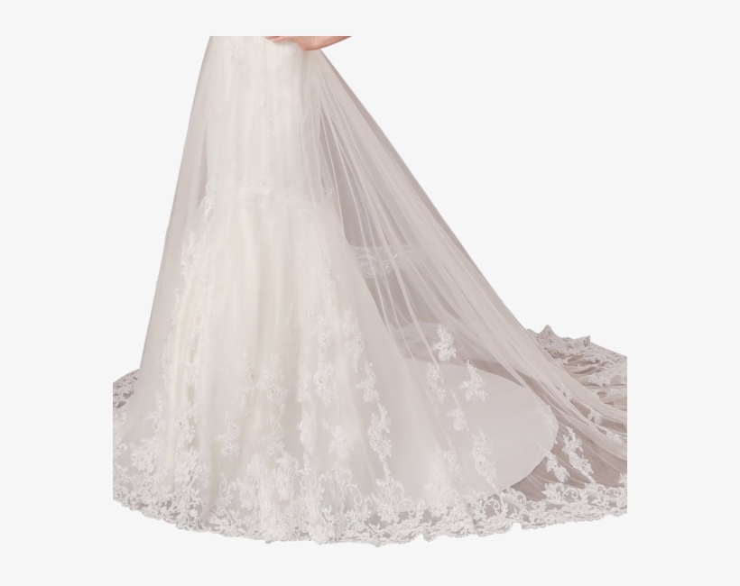 A-plum White Sleeveless Ball Gown In Lace Wedding Dress - Wedding Dress, transparent png