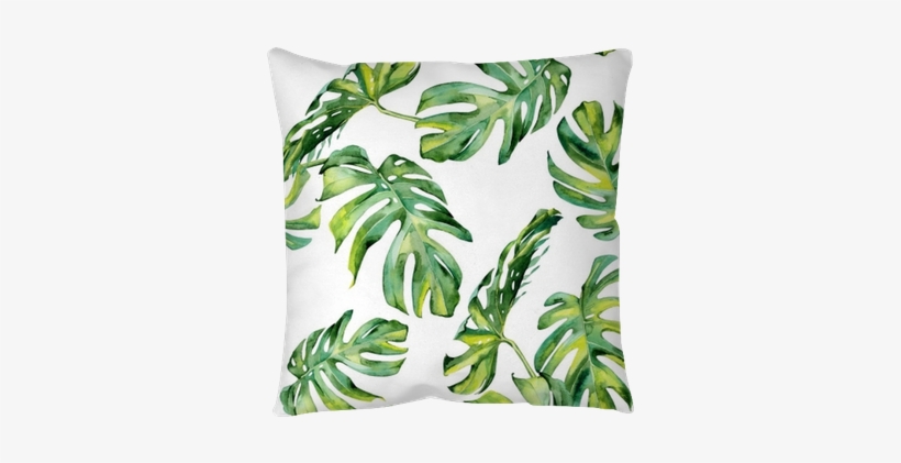 Seamless Watercolor Illustration Of Tropical Leaves, - Watercolour Tropical Leaf Vector Free, transparent png
