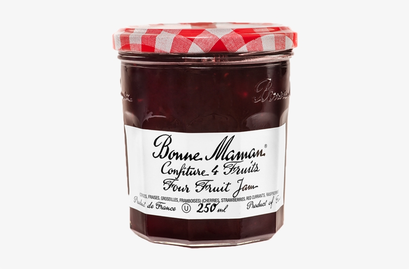 Jams - Bonne Maman Preserves, Four Fruit - 13 Oz Jar, transparent png