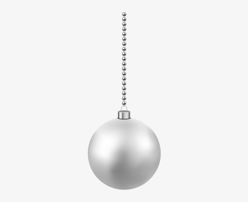 White Christmas Hanging Ball Png Clipart Image - White Christmas Ball Png, transparent png