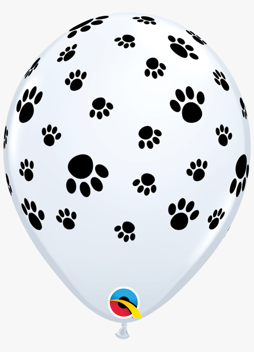 Paw Print Latex Printed Balloons 6pk - Paw Print Balloons, transparent png