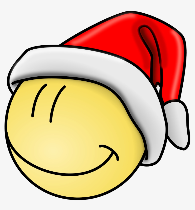Christmas Smiley Face Clipart - Smiley Face Clip Art, transparent png