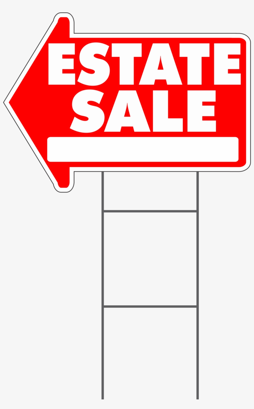 Estate Sale Today Yard Sign Arrow Shaped With Frame - 4 State Trucks, transparent png