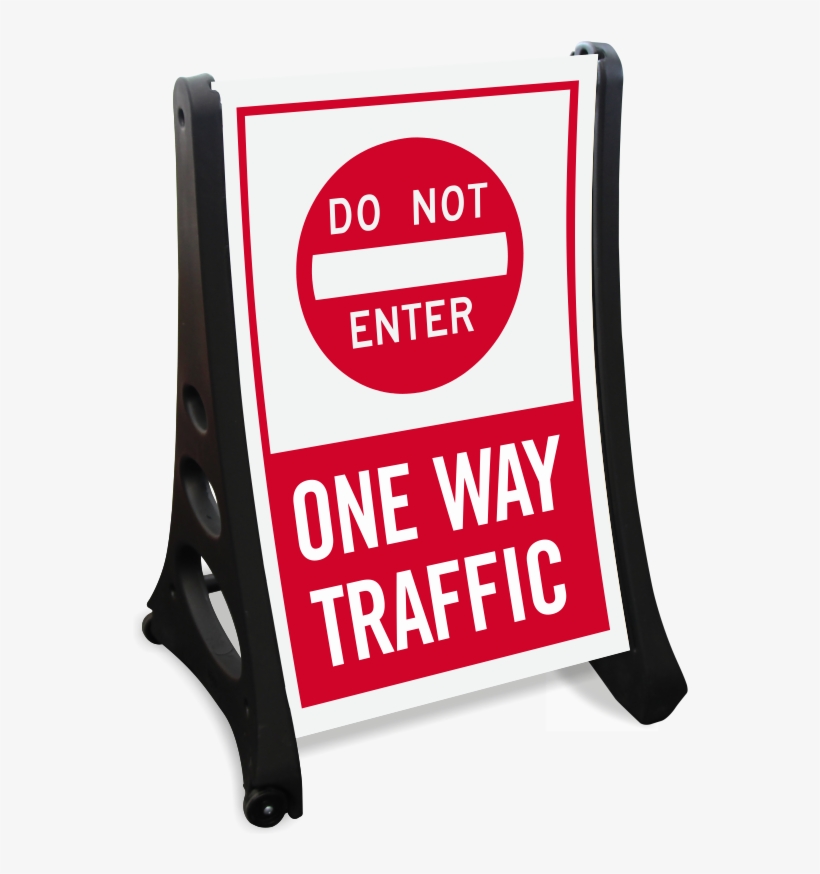 A Frame Portable Sidewalk Sign Kit - Not Enter Sign, transparent png