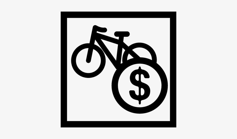 Bikes Sale Sign In Dollars Vector - Bicycle, transparent png