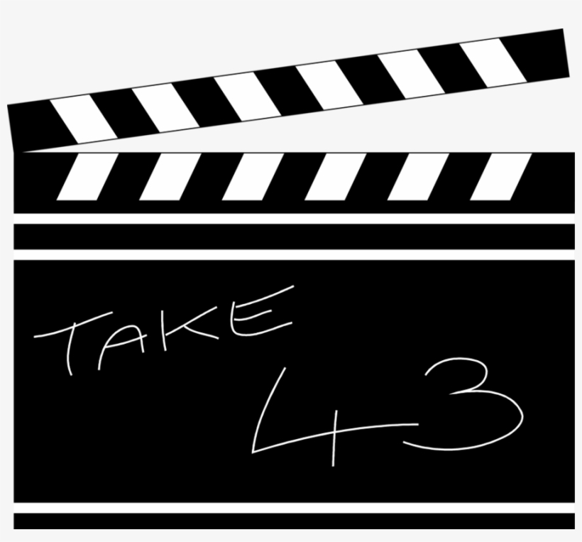 Film Clipart Clapperboard Film Cutting On Action - Clapboard, transparent png
