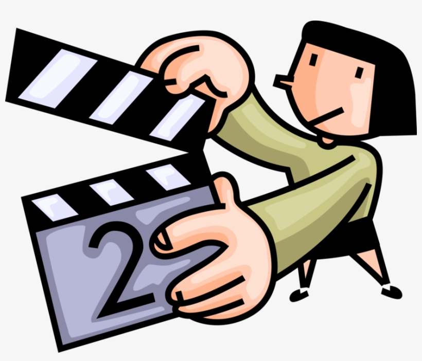 Vector Illustration Of Cinematic Film Producer With - Film, transparent png