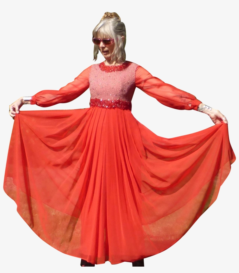Fire Engine Red Diaphanous Beaded, Embellished Ball - Fire Engine Red, transparent png
