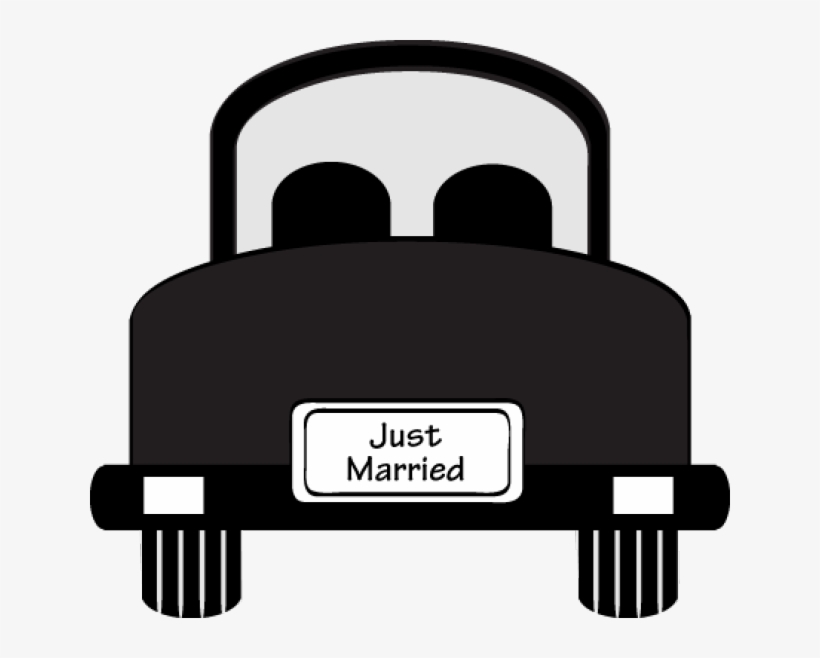 June Clip Art Limo - Just Married Black Clipart, transparent png