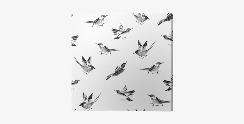 Watercolor Bird Seamless Pattern Can Be Used For Wallpaper, - Watercolor Painting, transparent png