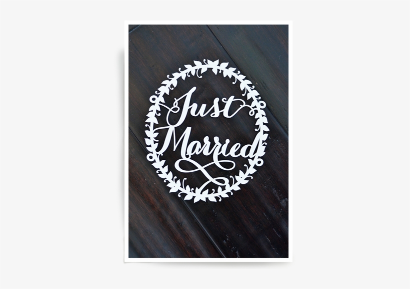 Just Married Paper - Calligraphy, transparent png