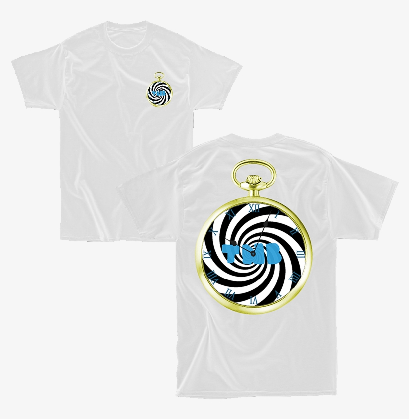 White Hypno Watch Tee - Graphic Design, transparent png