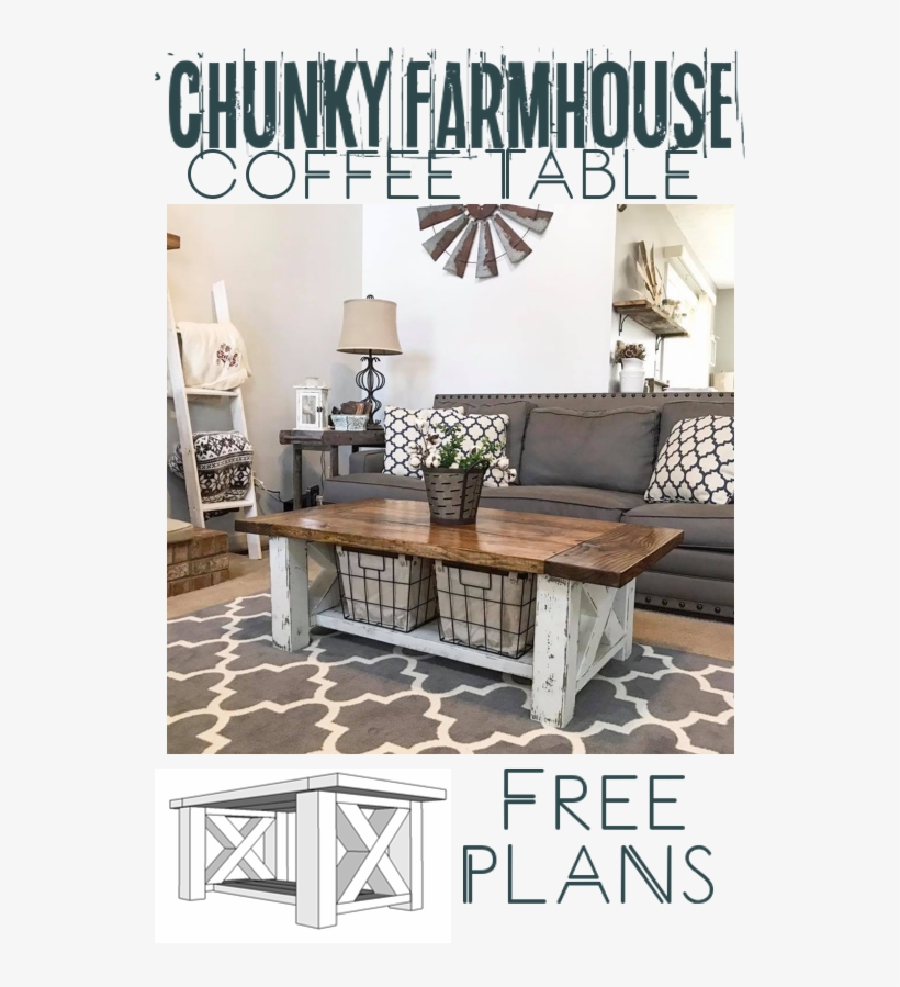 Chunky Farmhouse Coffee Table Diy Chunky Farmhouse Coffee Table