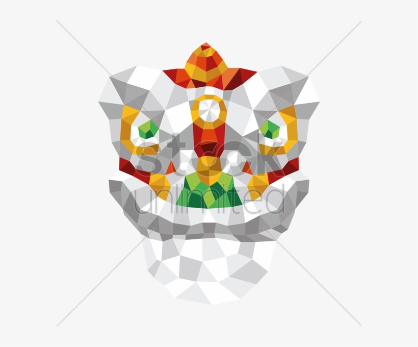 Lion Head Geometric Design Vector Image Graphic - Chinese Lion Head Graphic Vector, transparent png