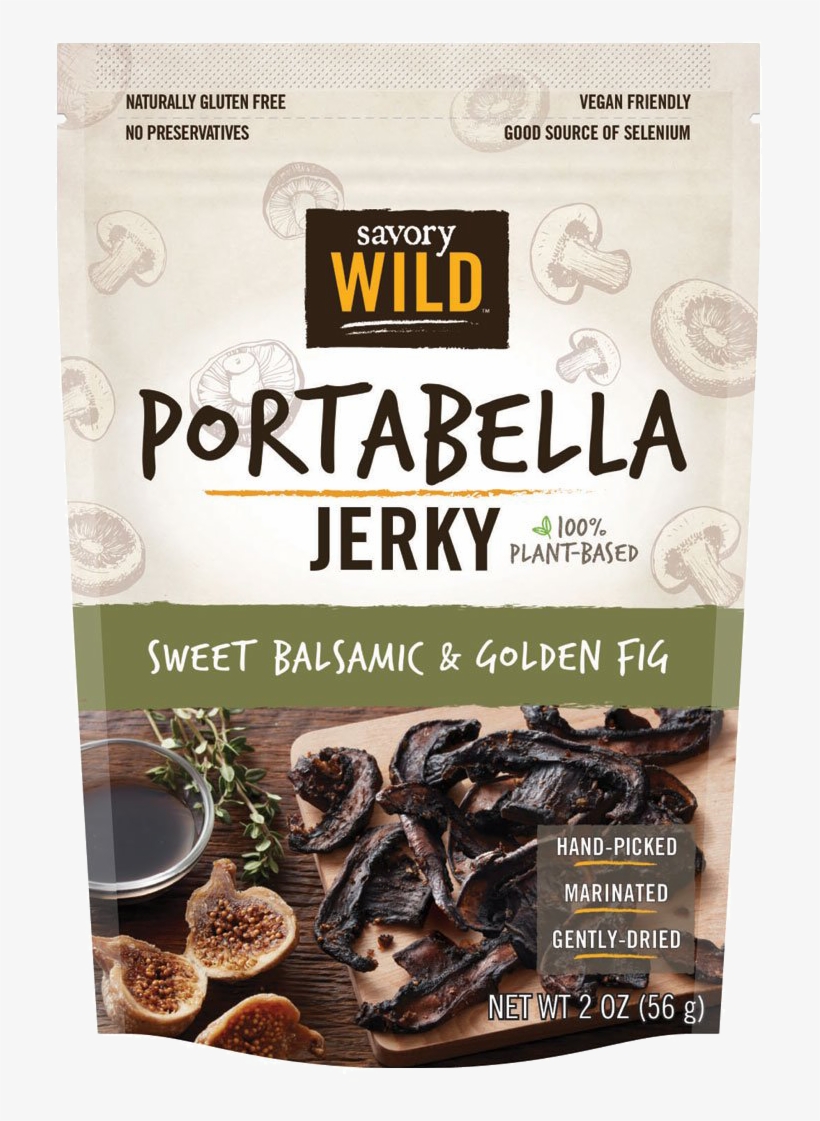 Sweet Balsamic & Golden Fig Portabella Jerky - Savory Wild Portabella Mushroom Jerky, transparent png