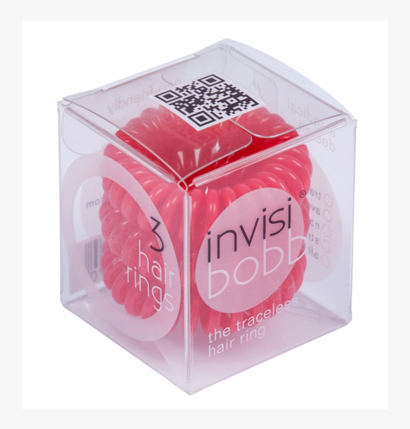Invisi Bobble Raspberry Red Hair Ring - Box, transparent png