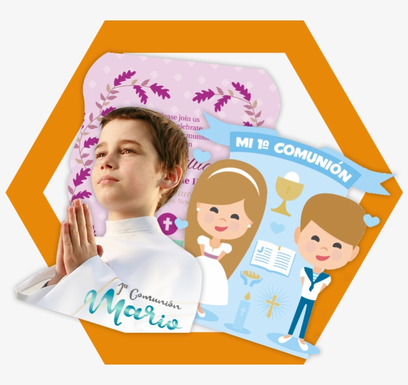 Impresión De Invitaciones De Primera Comunión Con Forma - Girl, transparent png