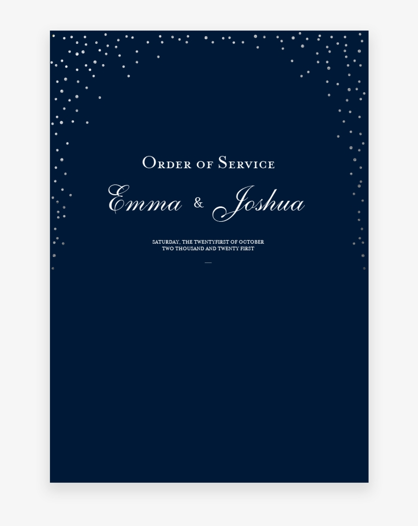 Sparkle Wedding Order Of Service - Jagz, transparent png