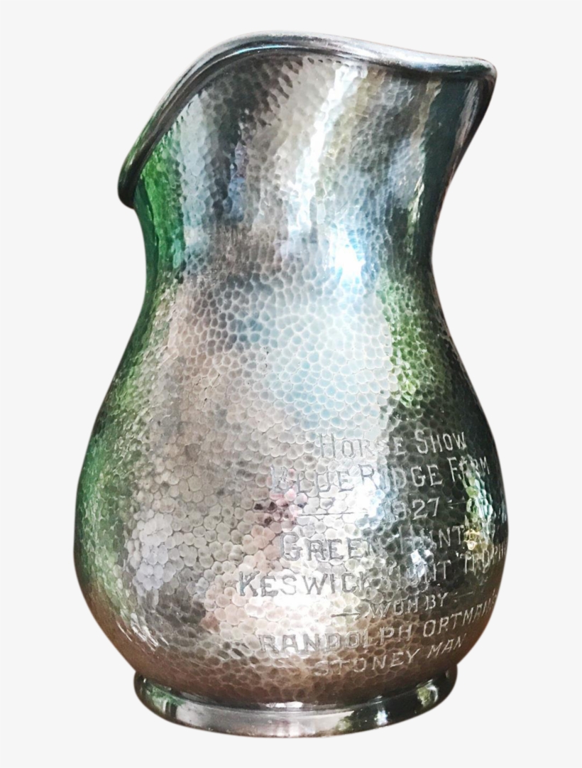Vintage 1927 Silver Plated Horse Show Trophy Pitcher - Vase, transparent png