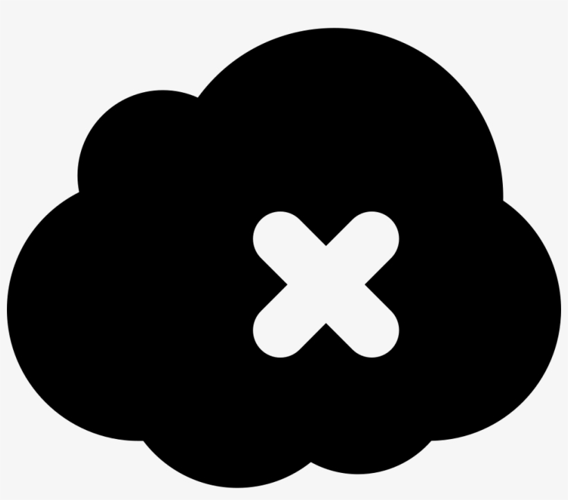 Cloud Black Shape With A Cross Comments, transparent png