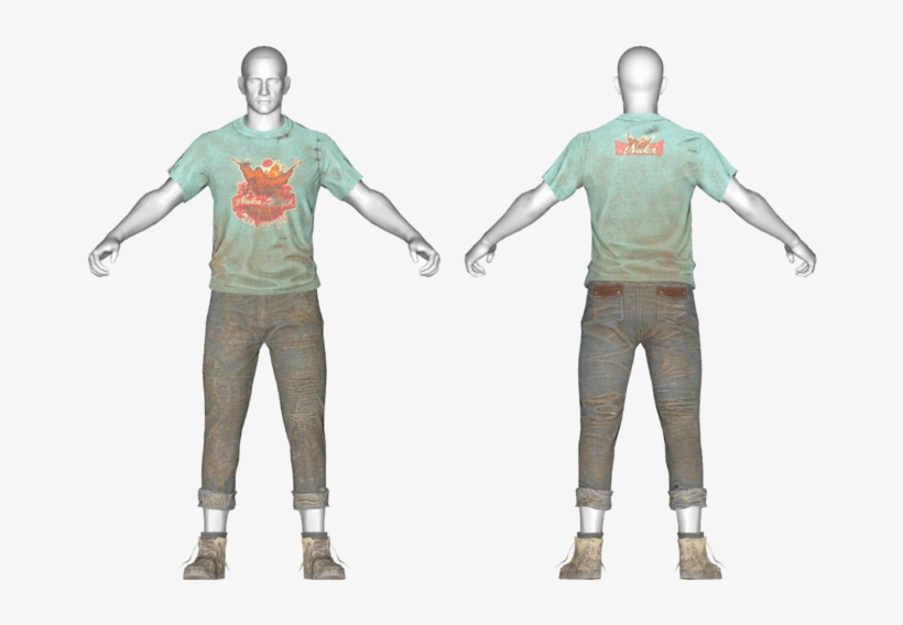Nuka-world Shirt And Jeans - Illustration, transparent png