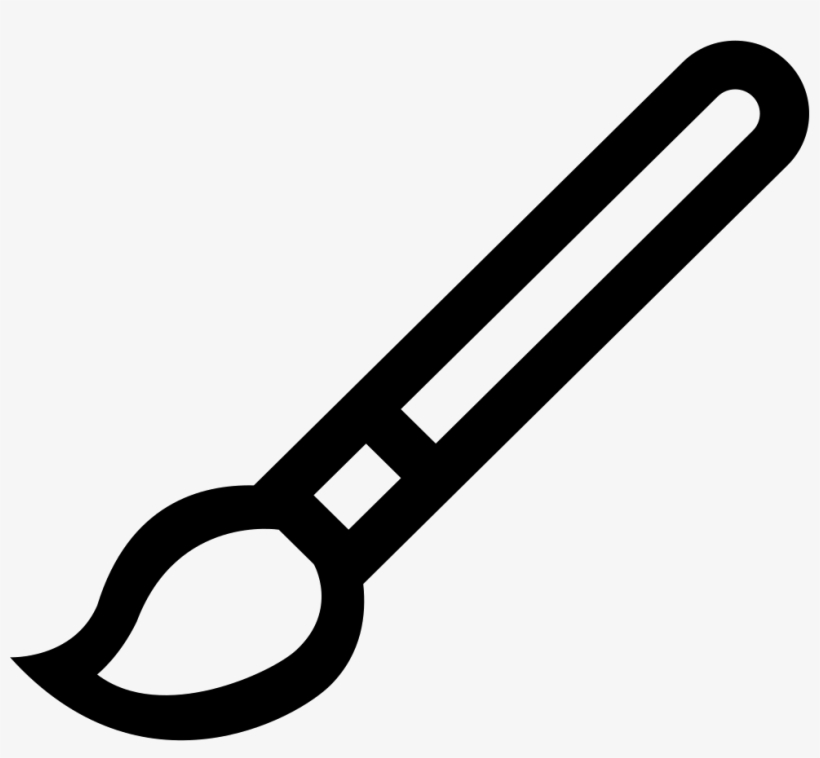 Png File Svg - Outline Of A Paint Brush, transparent png