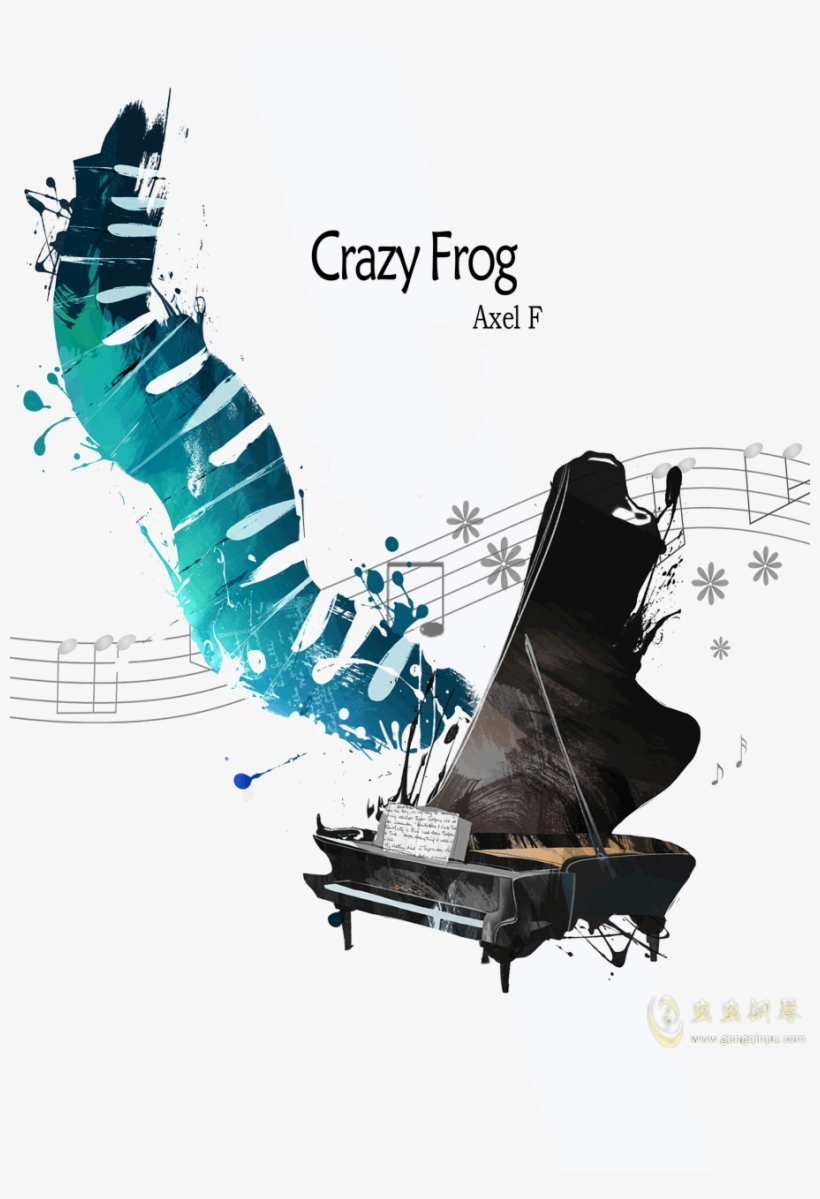 Crazy Frog钢琴谱第1页 - Free Piano Concert Poster Background, transparent png