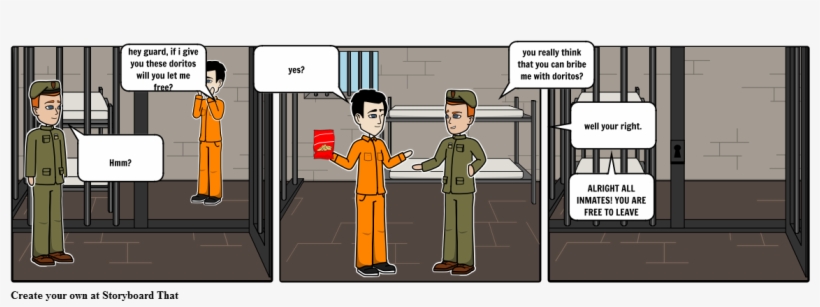 Inmate Freed By Doritos - Cartoon, transparent png